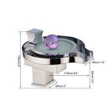 Chrome Bathroom Sink Faucet Waterfall Spout 1 Hole 1 Handle Mixer Tap Deck Mount