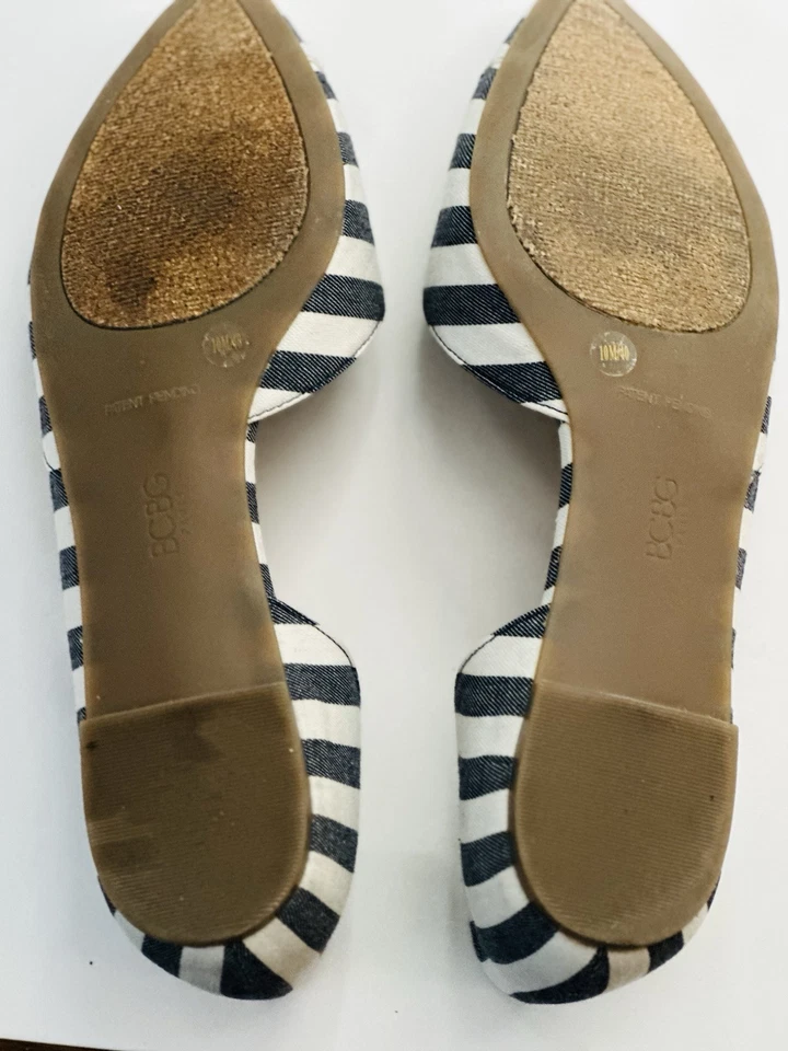 BCBG Parks Pointed Toe Flats Striped S007 Size 10 - Image 2 of 4