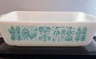 Vintage Pyrex Amish Butterprint Turquoise 0503 1.5 qt Casserole Dish "NO LID"