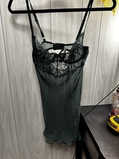 Victoria s Secret Women s Green Lace Mesh Full Slip Adjustable Straps Size XS