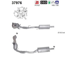 AS Katalysator 37976 für VW POLO 5 6R1 6C1 GTI AUDI A1 8X1 8XK Sportback 8XA 8XF
