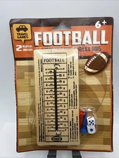 Travel Games Football 2 Players Wooden Peg Dice Game For Ages 6+ New