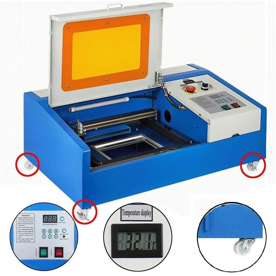 VEVOR K40 CO2 Laser Engraver 40W Engraving Cutter Cutting Machine Desktop 8X12" - Image 2 of 4