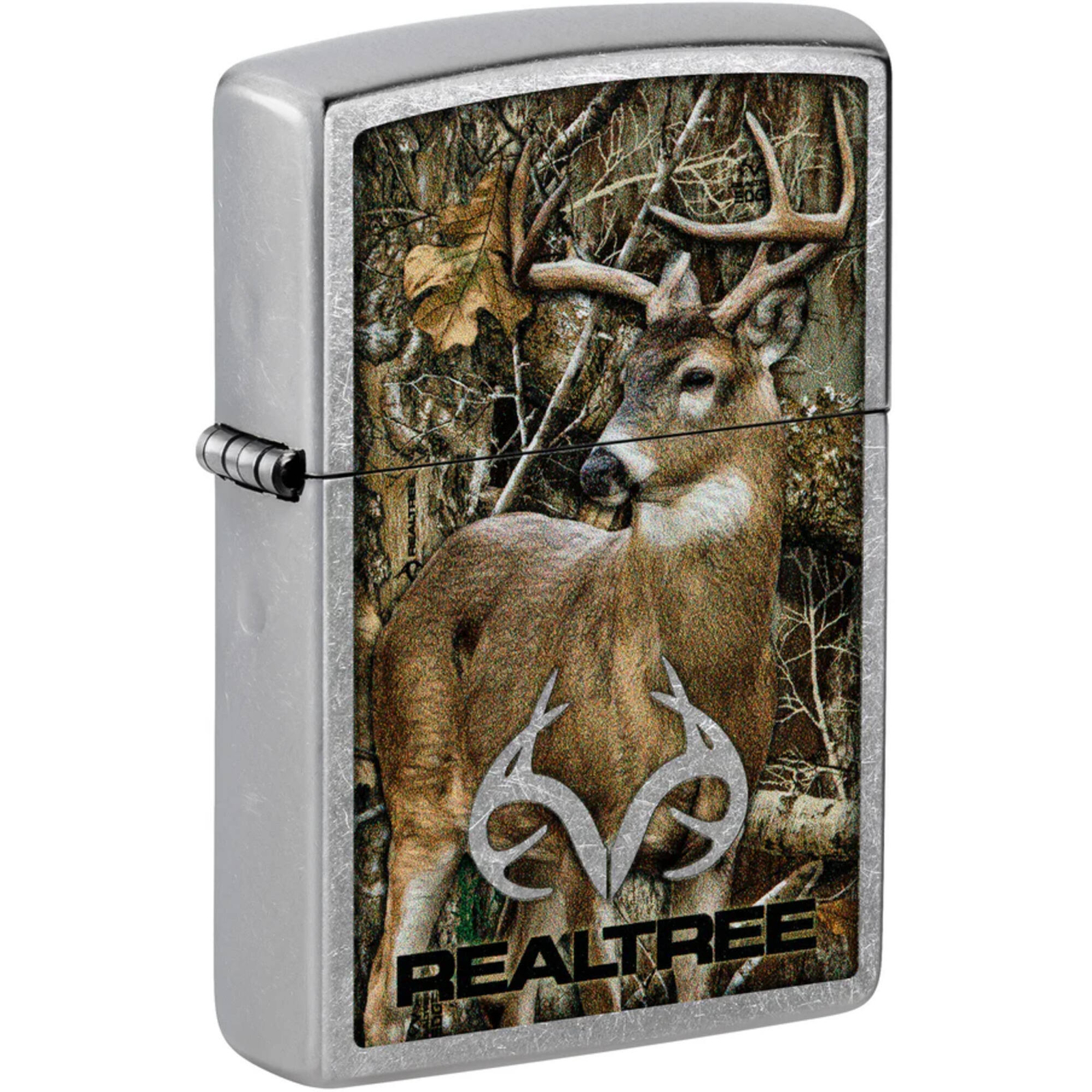 Ветрозащитная зажигалка Zippo с логотипом Realtree Edge Classic Street Хромированная отделка 46224