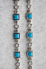Decorative Adjustable Fashion Bra Straps-Turquoise Gem  Rhinestones