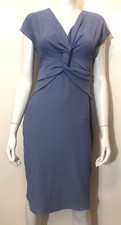 Asos Maternity Women Pastel Blue Back Keyhole Shift Stretch Dress Size 6 NWT