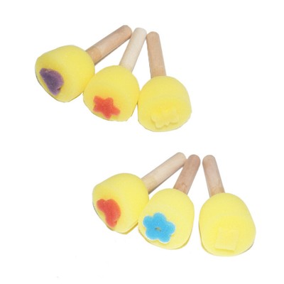  19 PCS Sponge Stamp Kid Washable Paint for Kids Rubbing Drawing Child