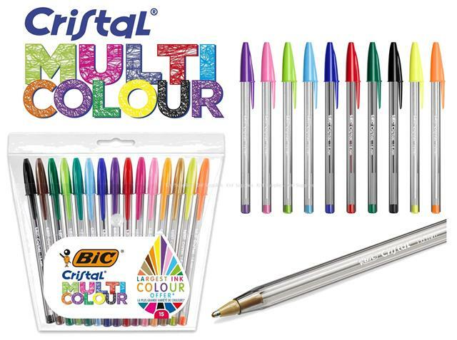 BIC Cristal Multicolour Ballpoint Pens Wide Point mm