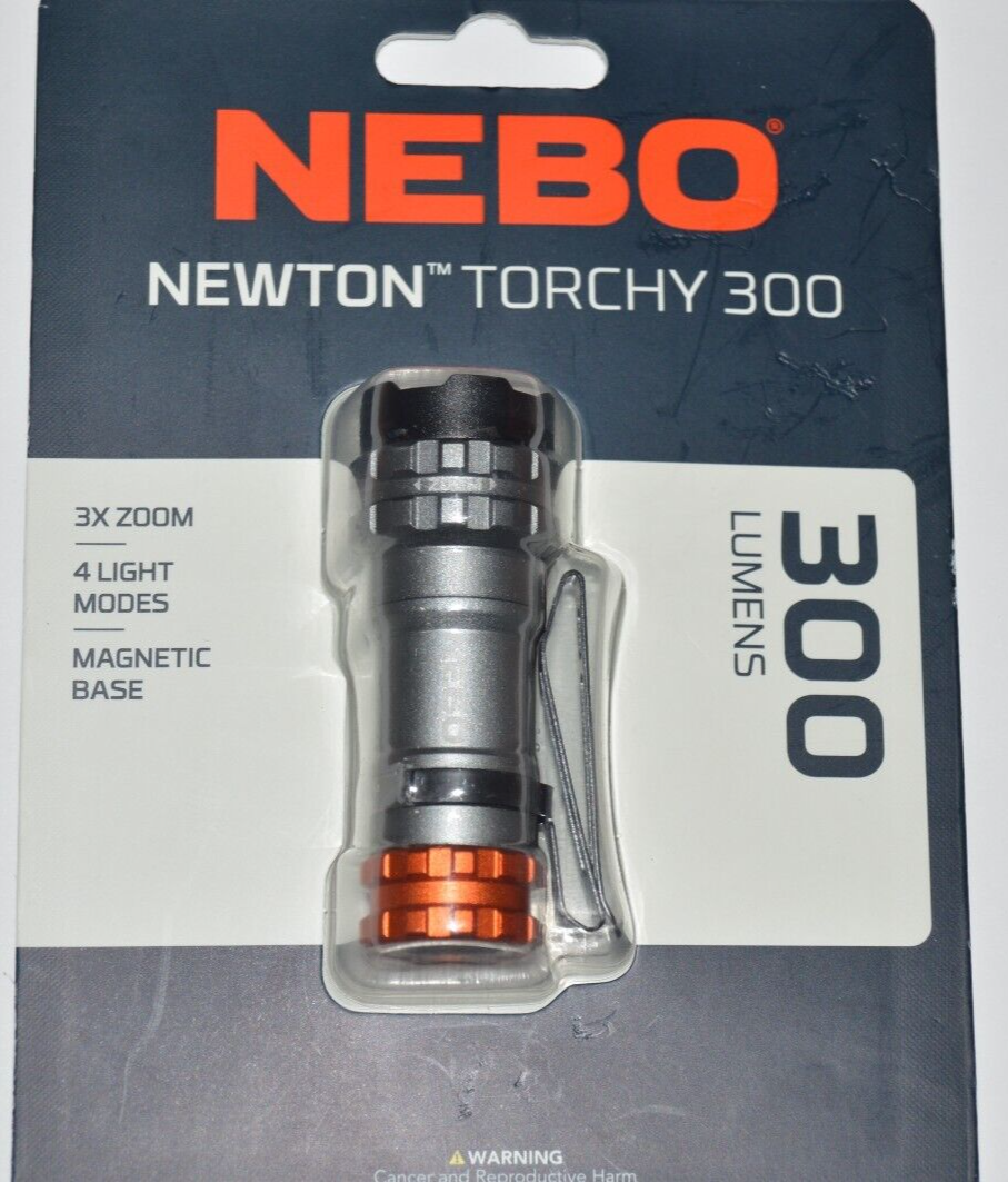 nebo newton torchy 300 lumens flashlight 3X zoom 4 light modes