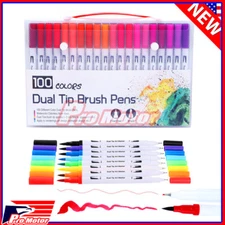 Watercolor Brush Marker Pens Dual Tips Soft Fine Art Drawing Pen