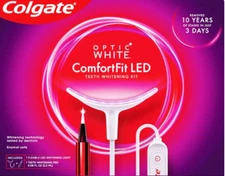 Colgate Optic White ComfortFit Teeth Whitening Kit with LED Light and Whitening