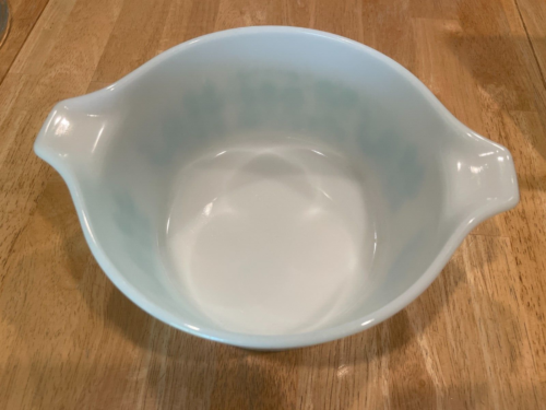 Vintage Pyrex Turquoise Amish Butterprint Set Casserole Dish + Lid, 1 and 1.5 Qt - Picture 10 of 11