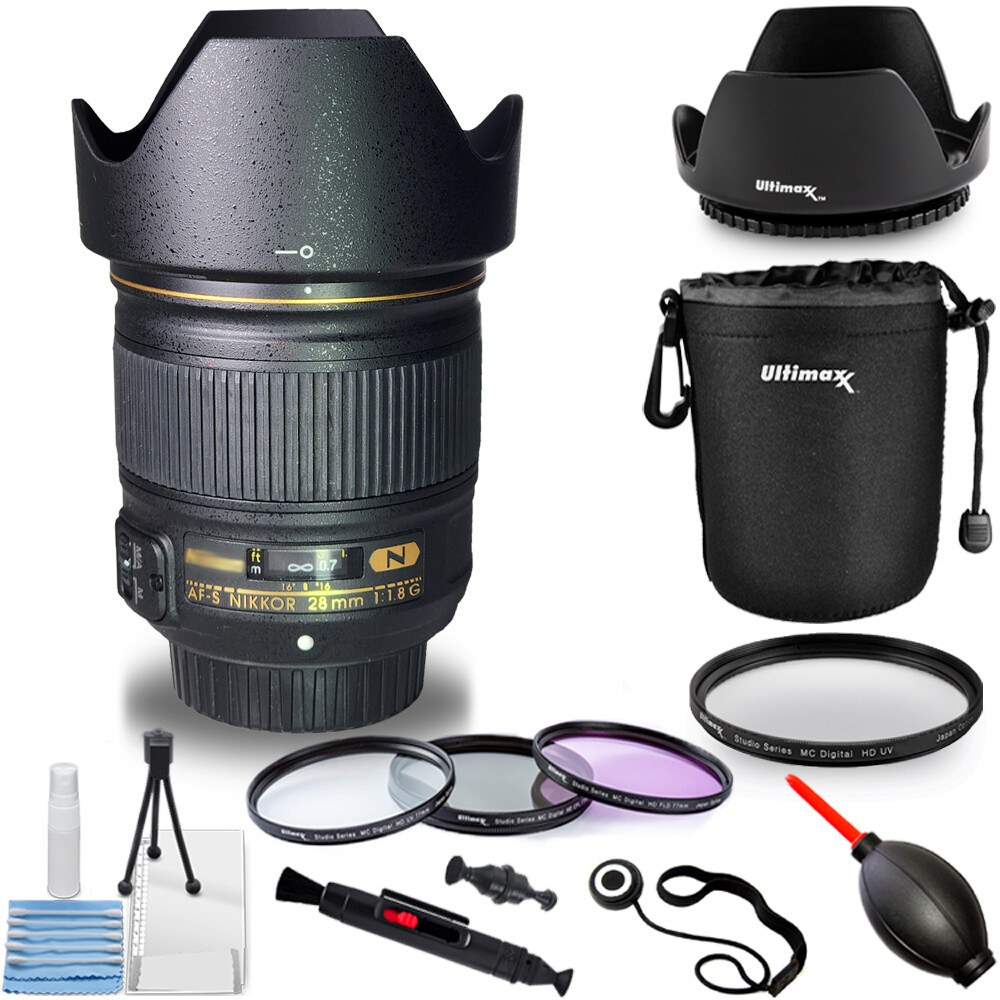 Nikon AF-S NIKKOR 28mm f/1.8G Lens 2203 - With 10 Piece Nikon AF-S NIKKOR 28mm f/1.8G Lens 2203 - With 10 Piece