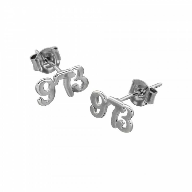 Boucles d'oreilles puces département 973 argent le cadeau de cœur idéal