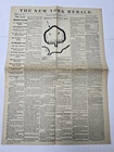 April 14 1861 THE NEW YORK HERALD Newspaper Civil War Fort Sumter 1960 Reprint
