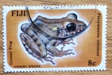 1986 Fiji Used/cancelled Stamp 'Ground Frog' Item No FX-303