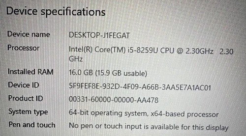 Intel NUC8i5BEK Mini PC - Core i5 8259U, 16 GB RAM, 512 GB SSD, Win 10 Pro N - Afbeelding 5 van 6