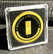 US ARMY SECOND 2ND LIEUTENANT Challenge Coin with case-SHIPS WITIN 24 HRS 