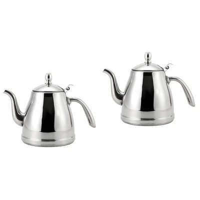  Set of 2 Large Whistling Tea Kettle Pot Gas Stove Teakettle