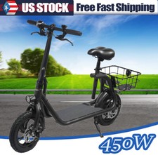 450W Sports Electric Scooter Adult with Seat Moped E-bike E Scooter Commute