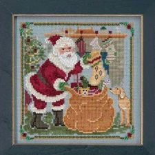 MILL HILL Counted Cross Stitch Beads Kit ST NICK QUARTET A Jolly Old Elf