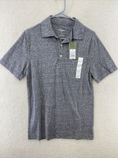 Goodfellow Golf Gray Short Sleeve Button Up Collared Polo Shirts Small