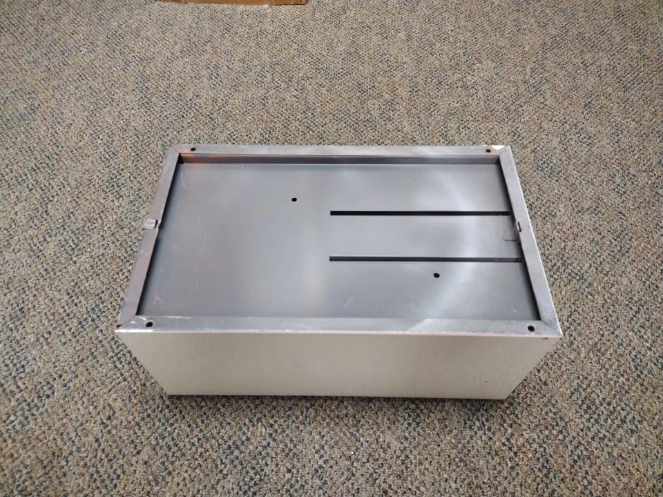 Archivador de tarjetas indexadas vintage, cajón individual, equipo industrial Foto 3 de 4