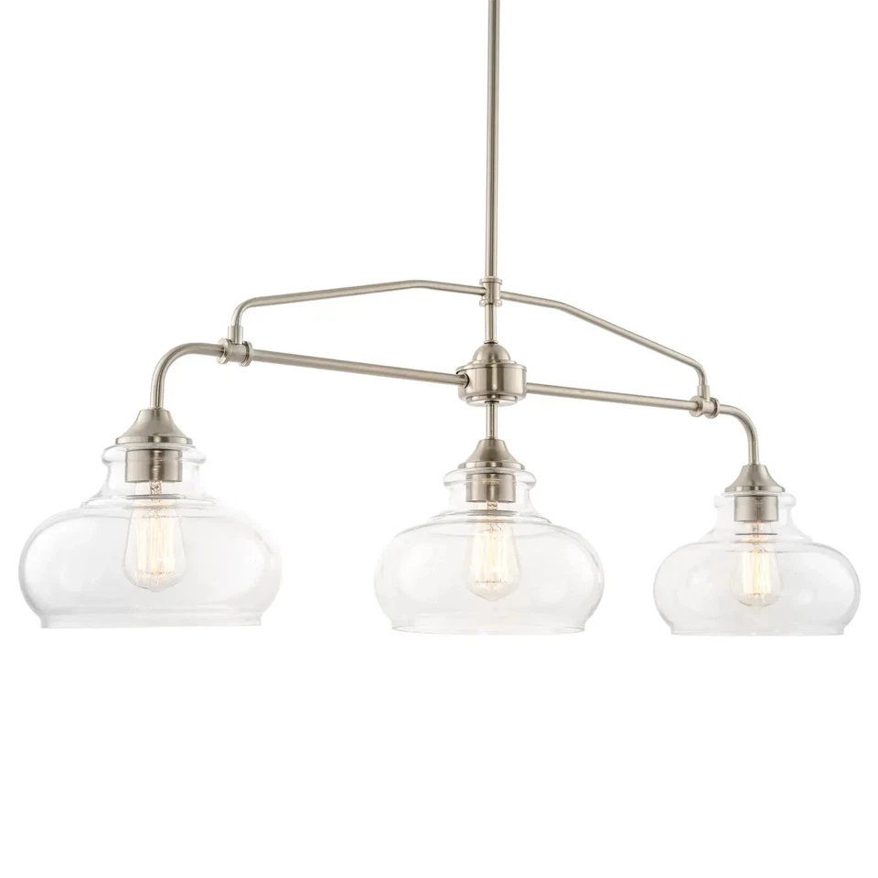 Kira home Harlow 38" Moderno Industrial Granja/Escuela 3 Luces Isla Luz Foto 3 de 4