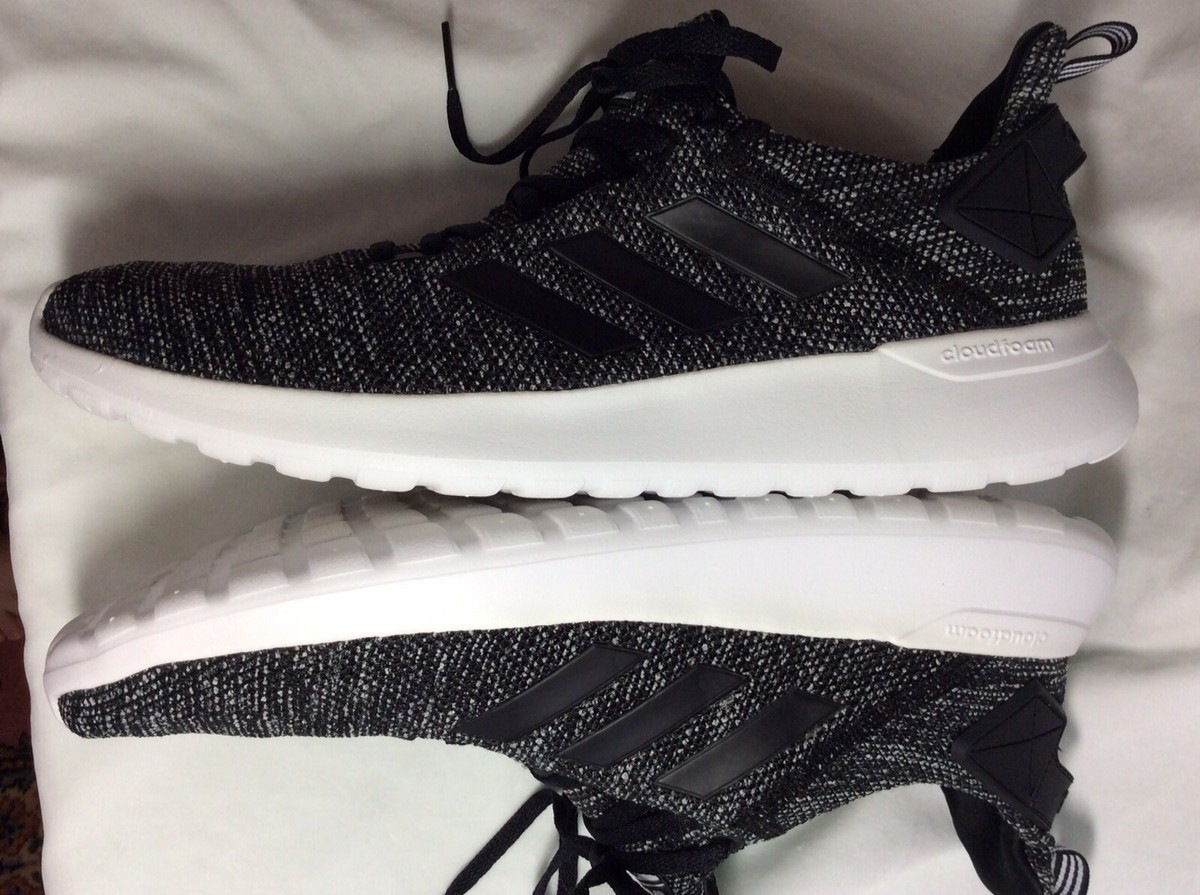 New! Adidas Puremotion Cloudfoam Men\'s Running Sneaker Shoes Black 9 Adidas Puremotion Black Gray White Running Shoes Sneakers  main image 4