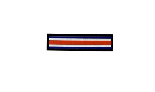 Patch Termoadesivo Crociata Bianco - Stemma Ricamato 70mm, Fatto In Francia Per Zaini E Giubbotti