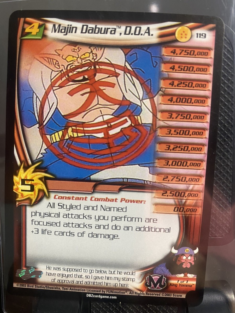 DBZ Dragon Ball Z Majin Dabura, D.O.A. #119 CCG Unlimited Babidi