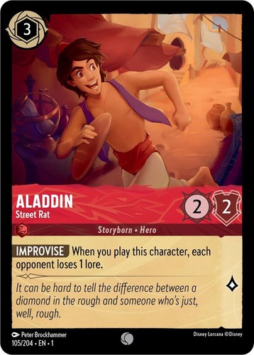 ALADDIN Heroic Outlaw 211/204 ENCHANTED FOIL 2023 Disney Lorcana