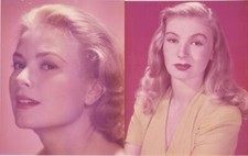 VERONICA LAKE-RE-STRIKE PHOTOS (6)-CA 70'S-COLOR-GRACE KELLY-MIRANDA-L TURNER+2
