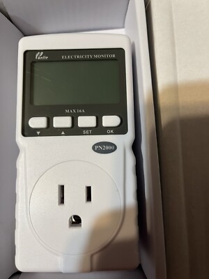Poniie PN2000 Plug-In Kilowatt Electricity Usage Monitor Watt Meter Kwh RMS