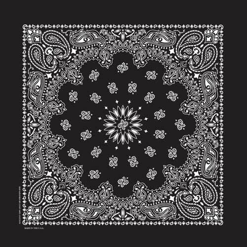 Carolina Creative Bandanna (Black) Paisley Print 22