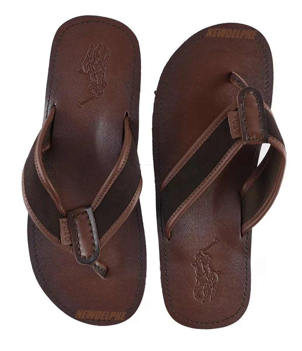 Mens all deals leather flip flops