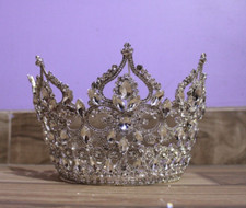 bridal silver Crown tiara crystals for women tiara bride free ship
