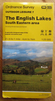 OS Ordnace Survey OUTDOOR LEISURE 1 : 25,000 Map Sheet 7 - South Eastern Area
