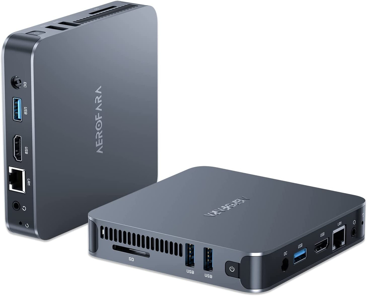 AEROFARA Windows 11 Pro Mini PC Intel Celeron N5105 8GB DDR4 256GB SSD Computer
