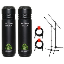 Lewitt LCT 040 MATCH Instrument Microphone Pair w/ Mic Stand and XLR Ccable