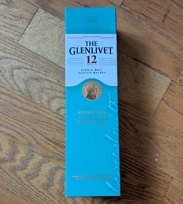 BOX ONLY Glenlivet 12 Year Single Malt Scotch Whisky Double Oak (750 ml)