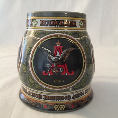 Budweiser A&Eagle Trademark Series 1993 1890's Stein CS219