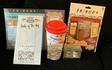 Friends TV Show Set - Desk Planner, To Do List, Gadget Decals, Erasers, Cup NWT