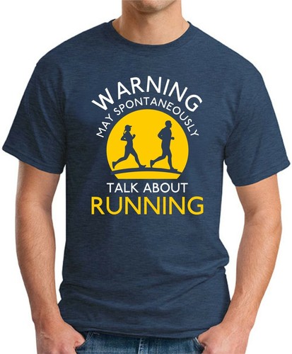MAY SPONTANEOUSLY TALK ABOUT RUNNING T-SHIRT > Novelty Gift Runner Park Run Top - Picture 15 of 22