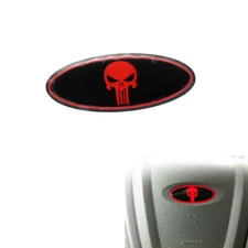 Red Punisher Logo Car Truck Steering Wheel Center Decal Sticker for Ford F-150