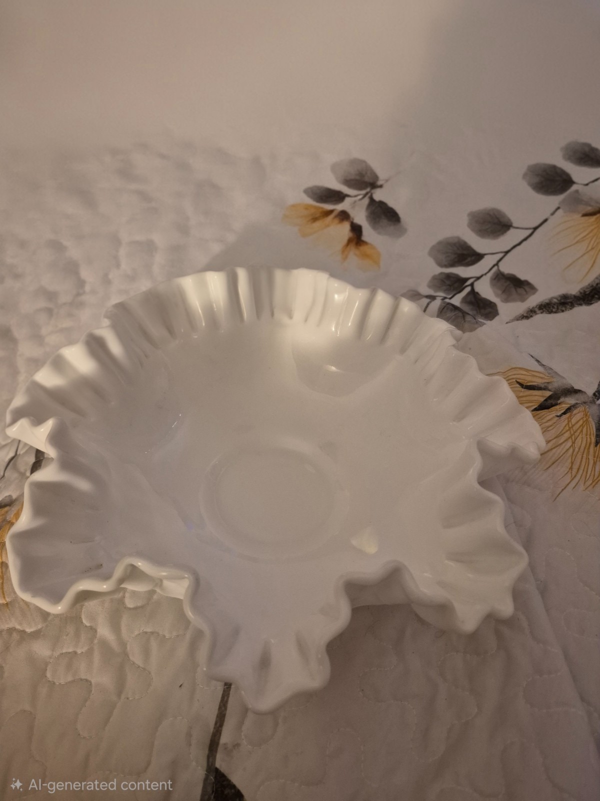 Vintage Fenton Old Virginia Thumbprint Console Bowl