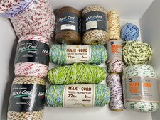 Huge Lot 14 Maxi-Cord Braided Polypropylene Macrame Cord 6mm Vintage