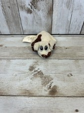 Vintage Pound Puppies Mini Plush Dog Brown  Tan Galoob Pocket Size Toy