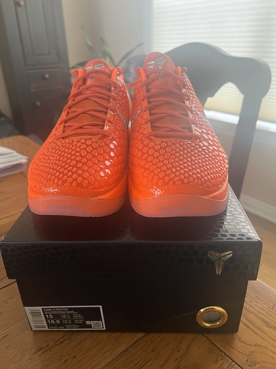 Size 15 - Nike Zoom Kobe 6 Protro Total Orange for sale online | eBay