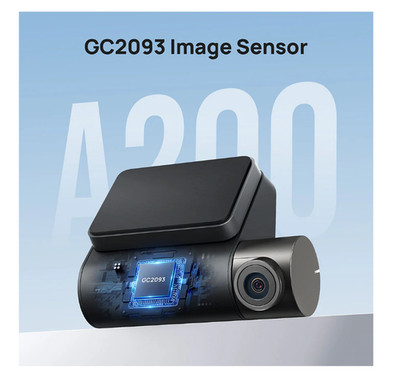 70mai Dash Cam A200 1080P@60FPS, Supports Dual-Channel